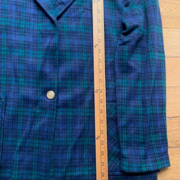 Vintage Cricket Lane Plaid Blazer Jacket | Made in USA | Blackwatch Tartan - Picture 5 of 9